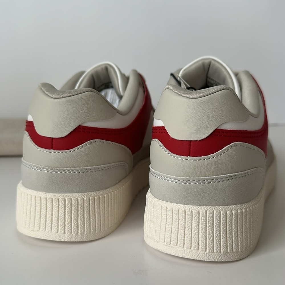 Zara Men's White and Red Casual Sneakers - Picture 8 of 17